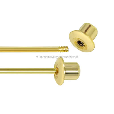 Χειροποίητα 4mm Clear CZ Χρυσά επιχρισμένα σκουλαρίκια για μωρά και παιδιά 925 Ασημένια κοσμήματα