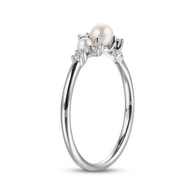 Λευκό CZ 925 Sterling Ασημένια δαχτυλίδια μεγέθους 3-10 Περλ δαχτυλίδια αρραβώνων