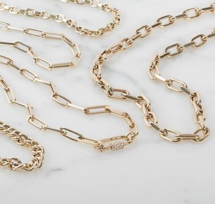 18K Χρυσό επιχρισμένο Μεγάλο Κλιπ Χαρτιού 925 Στερλίντ Ασημένιο Οβάλ Αλυσίδα Κολιέ με OEM