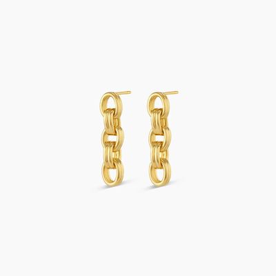 18K χρυσά ράβδοι Dangle αλυσίδα σκουλαρίκια Rhodium επιχρυσωμένα παχιά αλυσίδα σκουλαρίκια