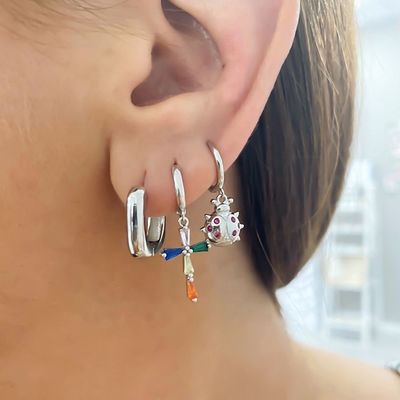 ΑΥΡΙΚΑ Αληθινά 18K Χρυσόχρυσα Κουπί Huggie Sterling Ασημένιο 925 Κοσμήματα για Γυναίκες Κορίτσια
