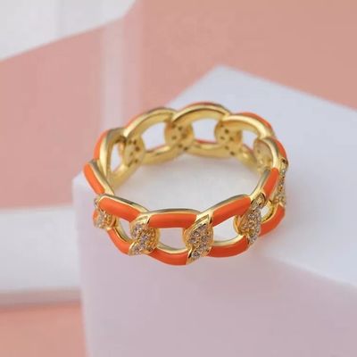 925 Sterling Silver Twist Ring Χρυσό επιχρυσωμένο σμάλτο γυναικεία δαχτυλίδια αρραβώνων