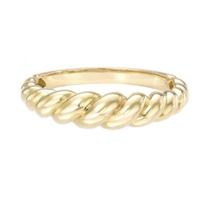 Εντυπωσιακό μπαρόκ 14K χρυσό διαστροφή 925 Sterling Silver γυναικείο δαχτυλίδι Μαλακία δωρεάν κοσμήματα