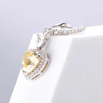 OEM Love Heart Διαμαντένια σκουλαρίκια 925 Sterling Silver Love Heart σκουλαρίκια