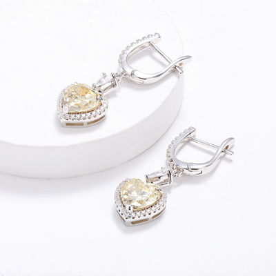 OEM Love Heart Διαμαντένια σκουλαρίκια 925 Sterling Silver Love Heart σκουλαρίκια