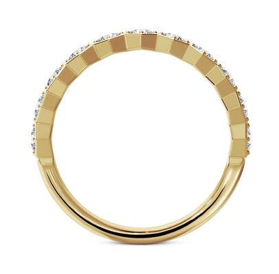 US5-US11 Honeycomb Wedding Band Χρυσόπετρα 925 Sterling Silver Ring