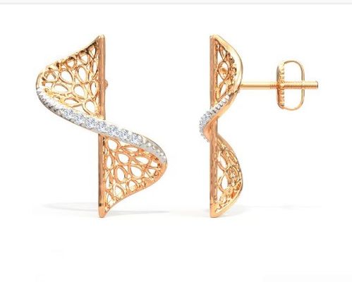 2024 Εγκλειστικό σετ με τεχνολογία Pave Setting και Cubic Zirconia Swerve Twist Studs