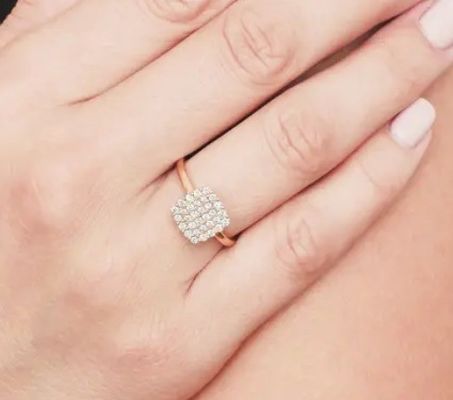 2024 δαχτυλίδια Βραζιλία Pave White CZ Silver Ring για κοσμήματα