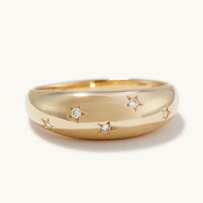 Δαχτυλίδια Αιώνιας Ομάδας Βραζιλία 18K Χρυσό Κοσμήματα Αστέρι 925 Στερλίνγκ Ασημένιο Θόλο Γυναικείο Δαχτυλίδι