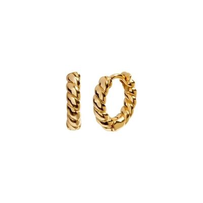 18K χρυσό δήλωση Hoop σκουλαρίκια δήλωση 925 Sterling Ασημένια σκουλαρίκια