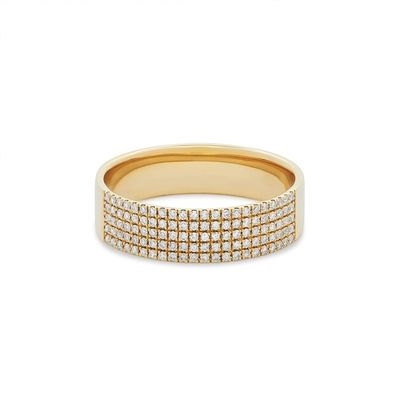 Micron Pave CZ 18K Χρυσό επιχρυσωμένο πετράδι δαχτυλίδια τσιγάρα 925 Sterling Silver