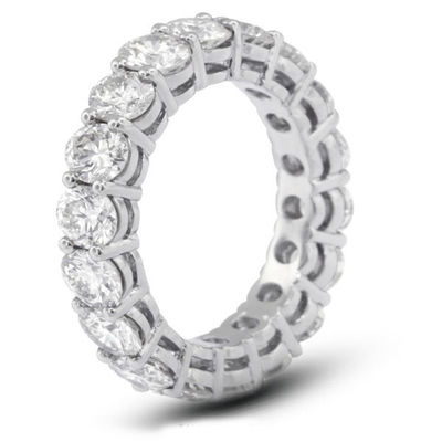 925 Ασημένιο 4mm CZ Eternity Band δαχτυλίδι Οικολογικά φιλικό