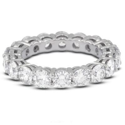 925 Ασημένιο 4mm CZ Eternity Band δαχτυλίδι Οικολογικά φιλικό