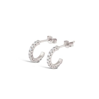 Χειροποίητο 18K Χρυσό επιχρισμένο Mini Cubic Zircon μικρά ανοιχτά σκουλαρίκια με Princess Cut