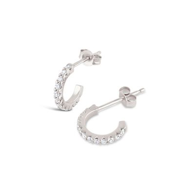 Χειροποίητο 18K Χρυσό επιχρισμένο Mini Cubic Zircon μικρά ανοιχτά σκουλαρίκια με Princess Cut