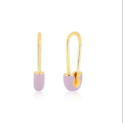 925 Sterling Silver Women's Fashion Pin Earrings διακοσμημένα με γαλάζιο φινίρισμα σμάλτου