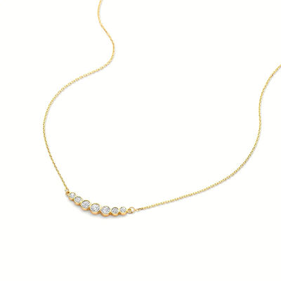 Μινιμαλιστικό 925 Sterling Silver Tennis Pendant Necklaces για Γυναίκες