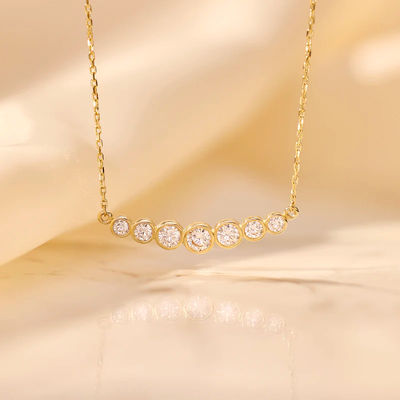 Μινιμαλιστικό 925 Sterling Silver Tennis Pendant Necklaces για Γυναίκες