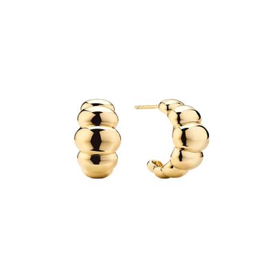 18K Χρυσό Ροδιο επιχρισμένο Crescent Stud σκουλαρίκια