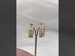 Περιβαλλοντικά φιλικά 18K Χρυσό επιχρισμένο Πολλαπλά μικρά κουκκίδες χάντρες Hoop σκουλαρίκια για γυναίκες Κορίτσια 2021