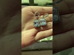 925 Στερλίνγκ Ασημένιο Υλικό Τύπος Top πωλήσεις Λευκό Χρυσό επιχρισμένα Dangle Νυφικά σκουλαρίκια